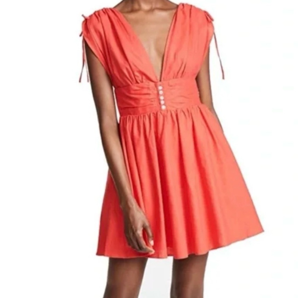 Free People Vibrant Orange Mini Dress